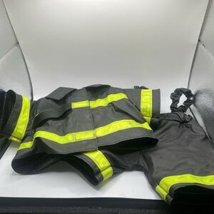 Build a Bear Black/Yellow Reflective Tape Firefighter/Fireman Uniform